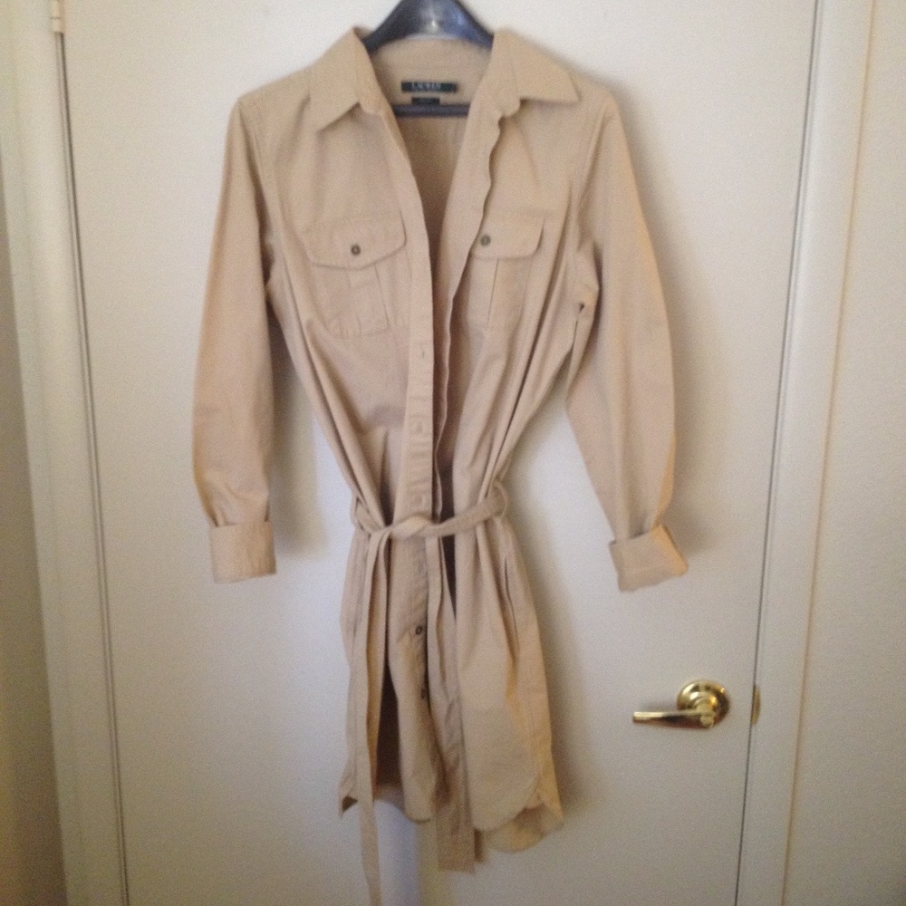 Safari Style khaki shirt dress by Ralph Lauren